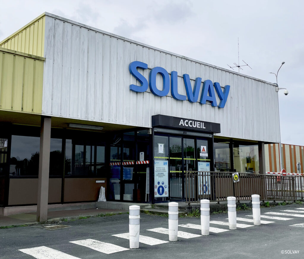 Solvay plant entrance