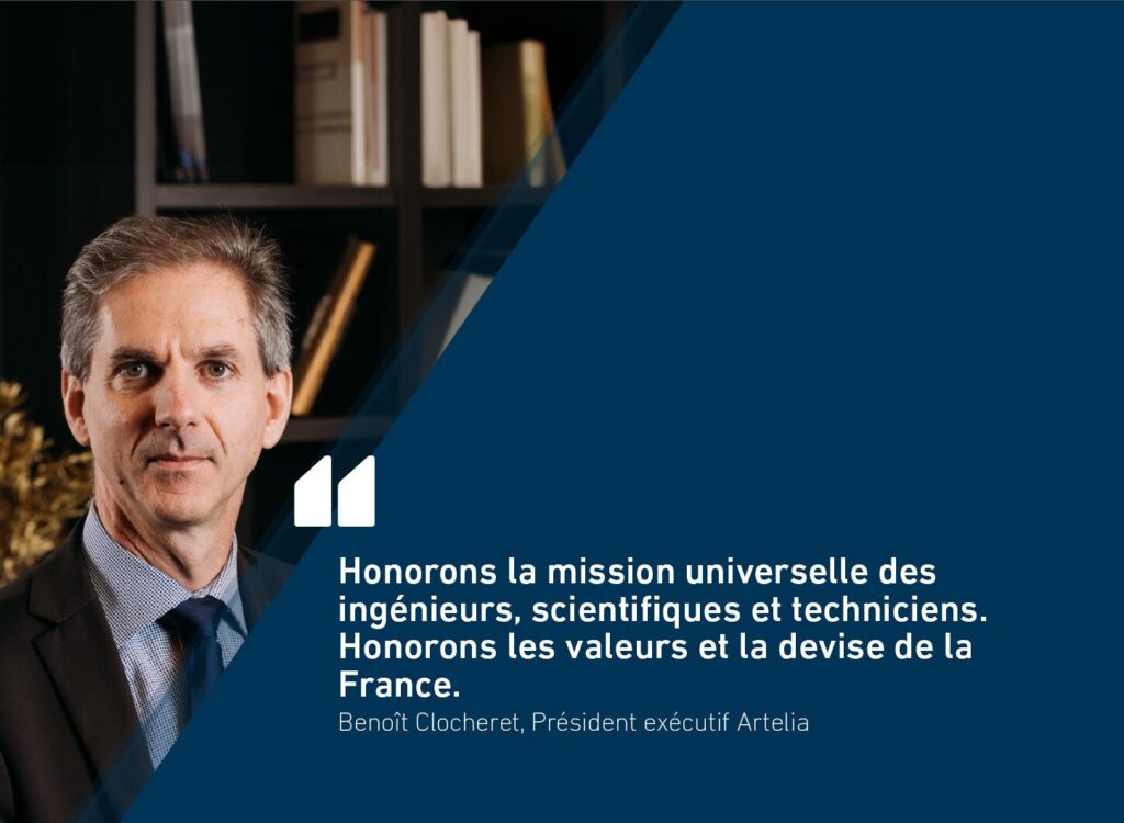Benoît Clocheret : « Honorons la mission universelle des ingénieurs, scientifiques et techniciens. Honorons les valeurs et la devise de la France. »